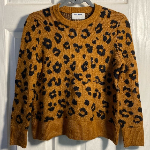Old Navy Sweaters - Old Navy Leopard Animal Print Sweater Petite Small